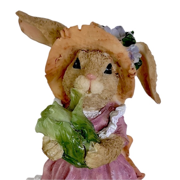 K’s Collection Vintage Bunny Figurine Spring Easter Collectible Decor Pink 5.6” - Picture 7 of 16